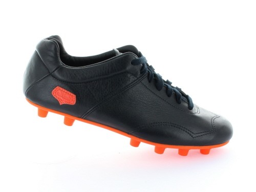 Chaussures de foot Infatigable - Noir crampons moulés orange