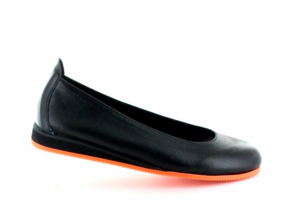 Ballerine - Noir semelle orange