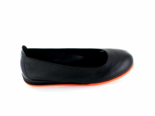 Ballerine - Noir semelle orange