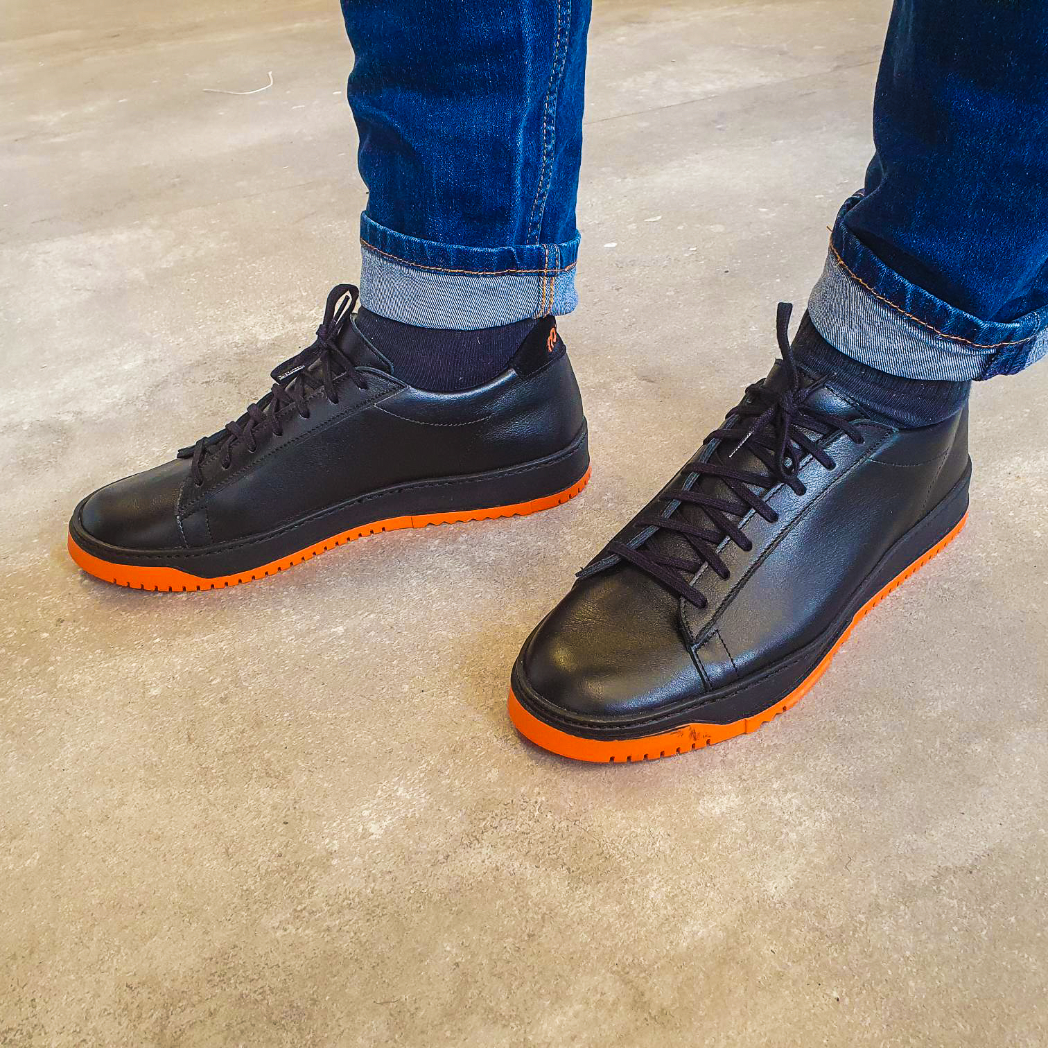 Sneakers cuir noir