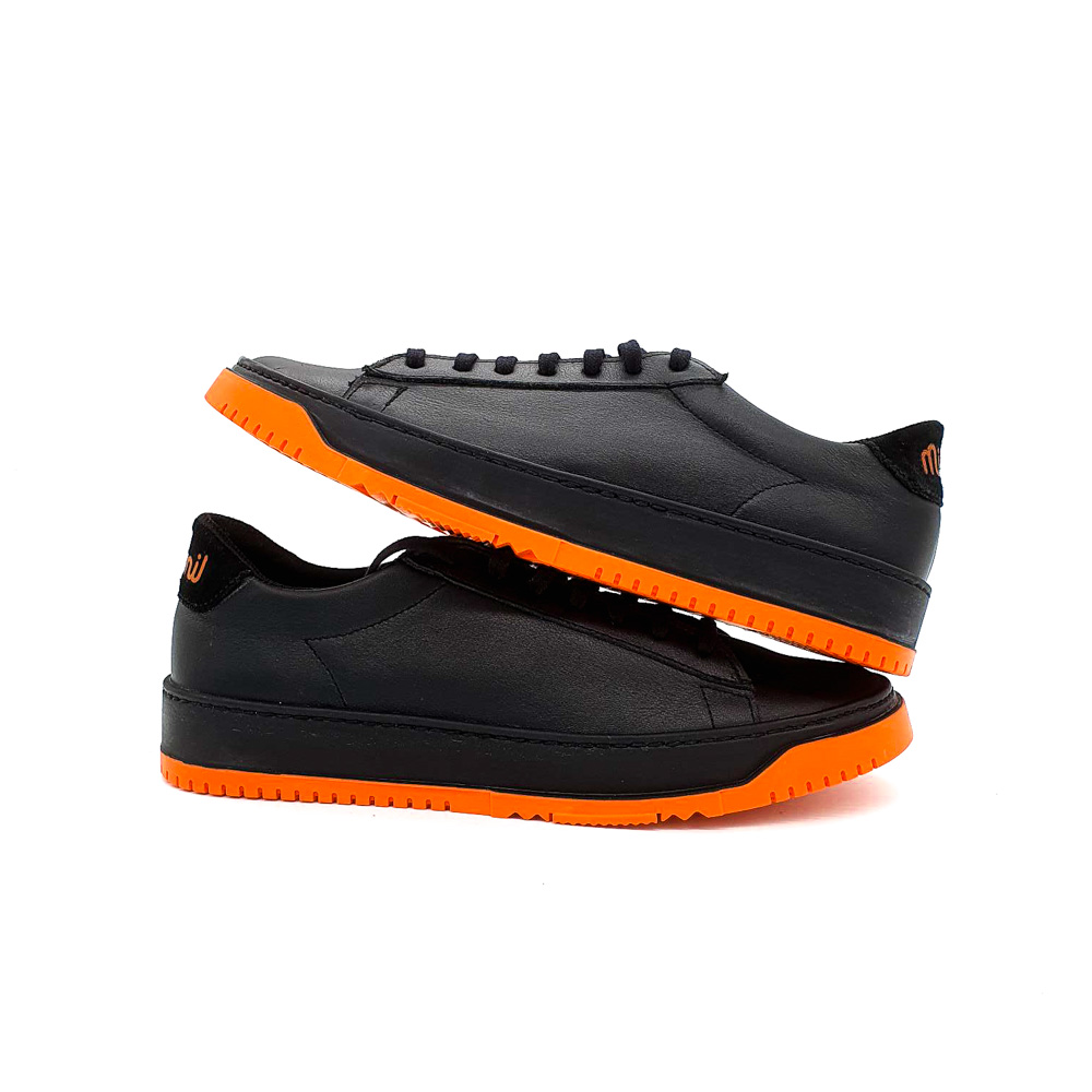 Sneaker cuir noir