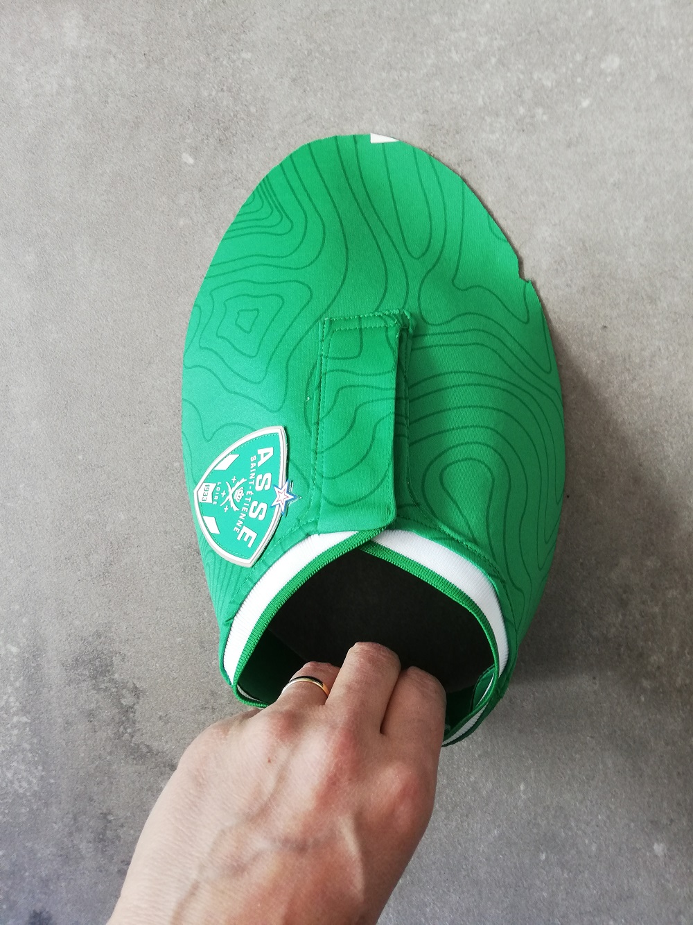 maillot de foot recyclé en chaussure