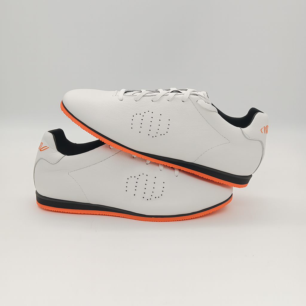 baskets semelle fine en cuir blanc