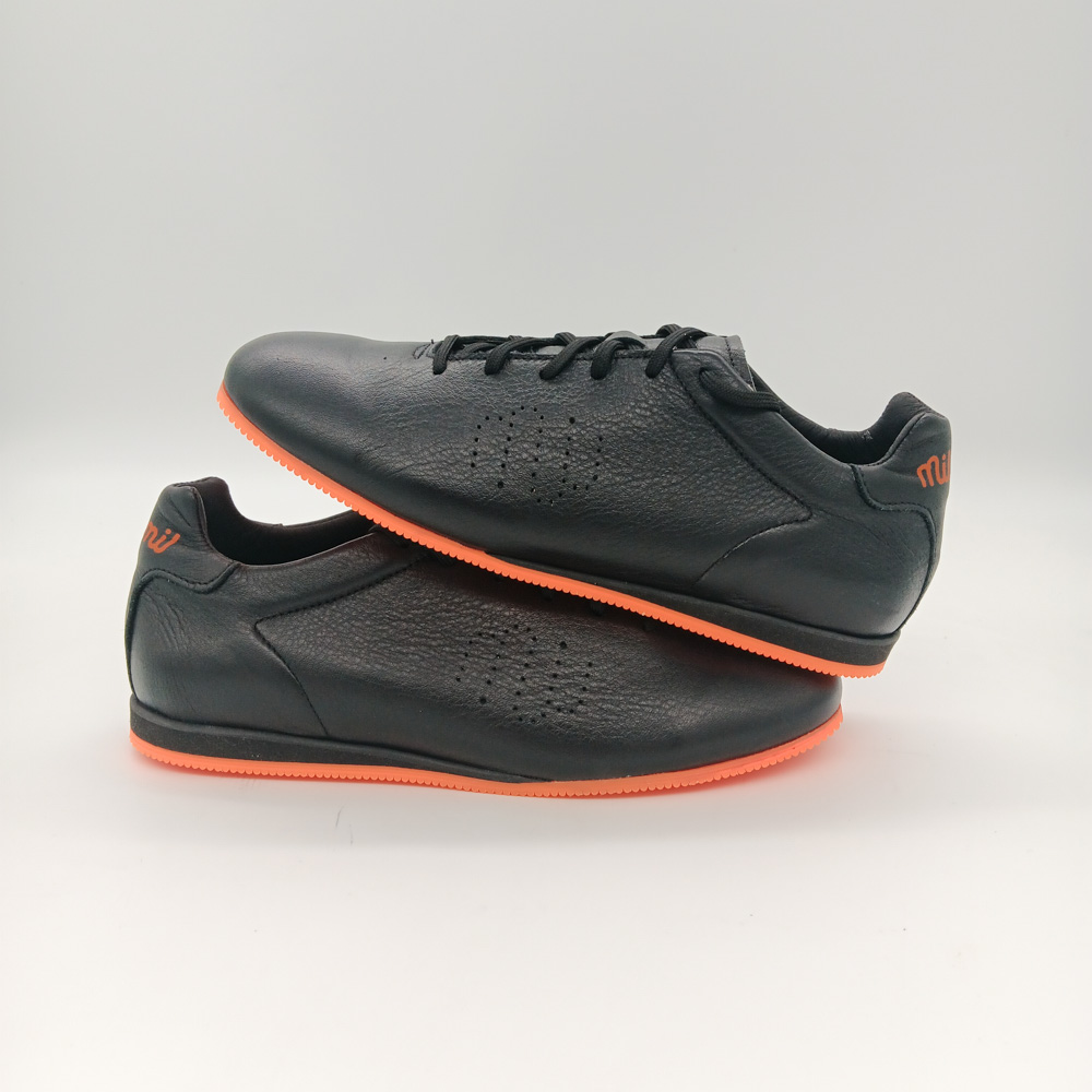 baskets semelle fine cuir noir